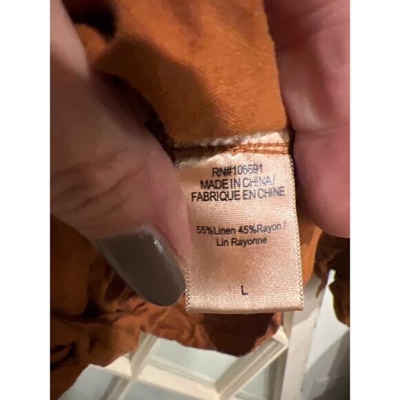 YFB Young Fabulous & Broke size large brown top shirt blouse - Picture 3 of 3